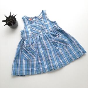 Vintage McKids plaid sleeveless dress size 12 months
